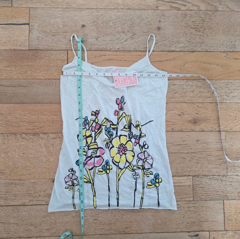 2000's Vintage Urban Outfitters Floral Print Tank y2k fairycore coquette USAmade - Picture 3 of 5
